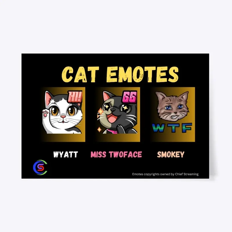 Twitch emotes Cats